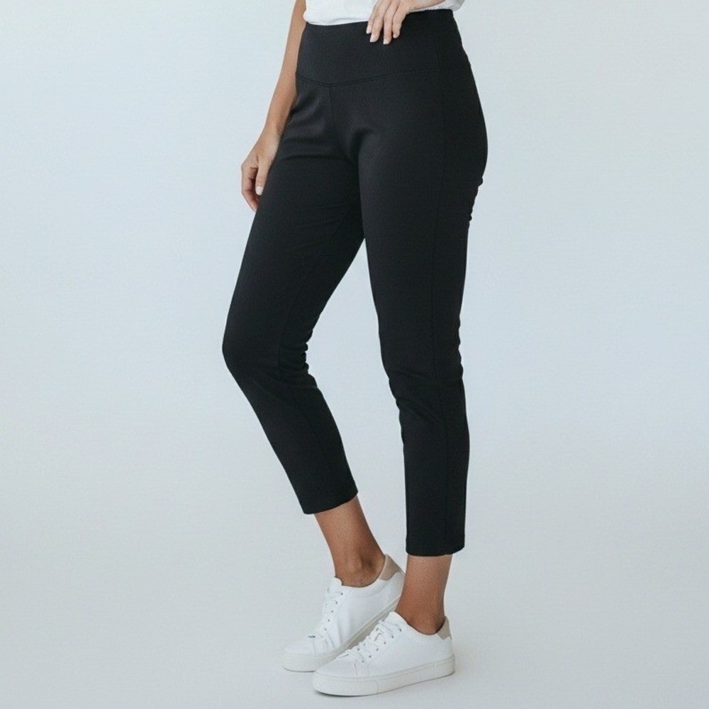 Cato Leggings Women‎ Medium Black Excellent Cotton Blend Stretch Capri Cropped